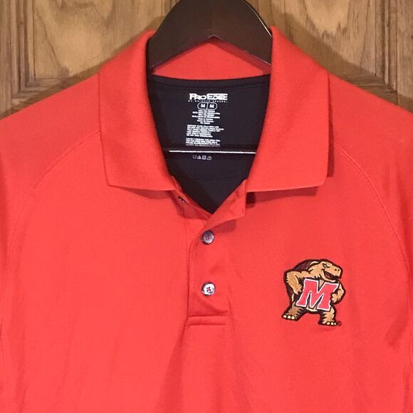 University of Maryland Terrapins ProEdge Knights Apparel Mens M Basketball Polo - Picture 1 of 10